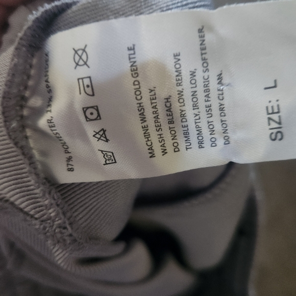 G gradual light gray men jogger pants size large activewear zip pockets - Picture 4 of 4